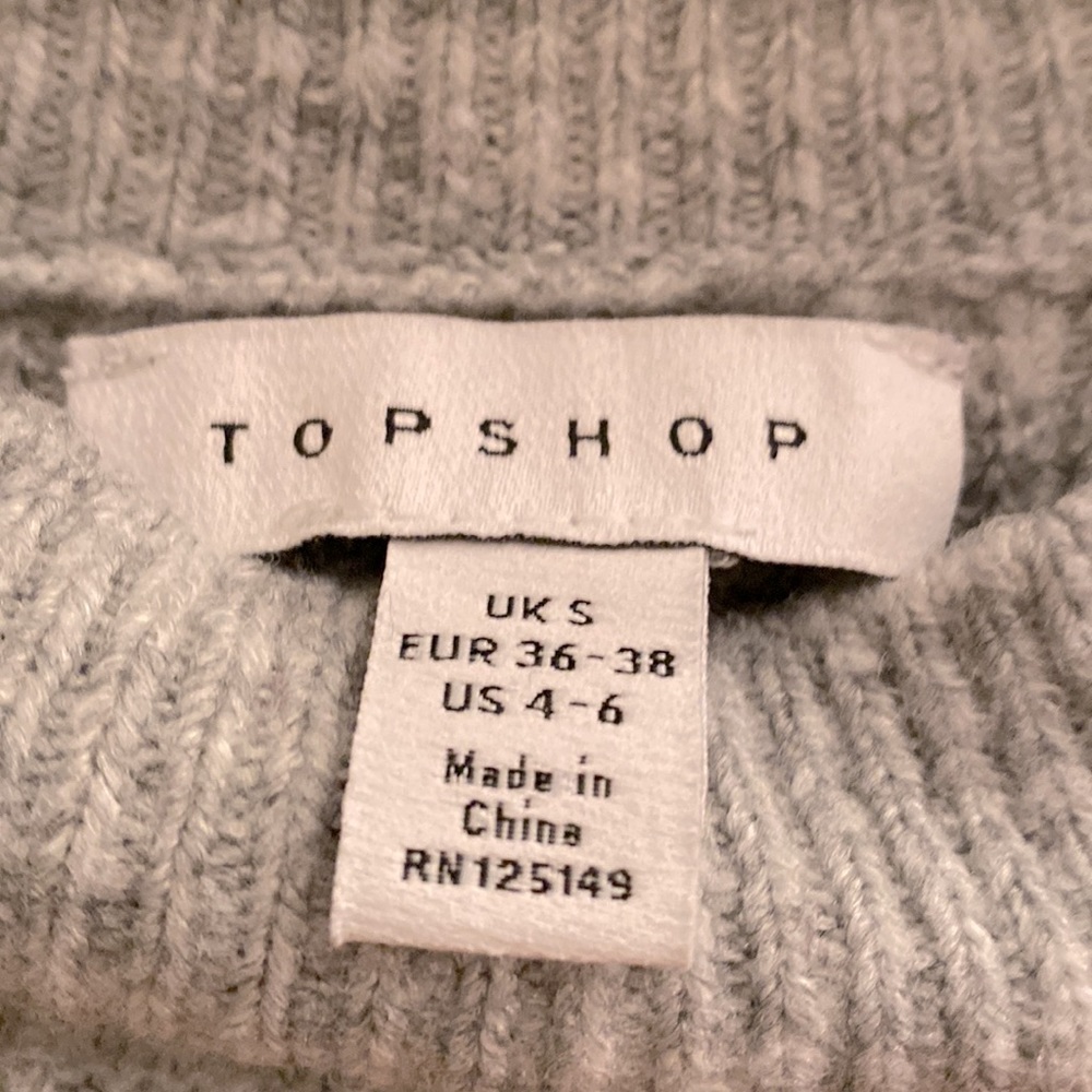 TOPSHOP Rib-Knit Cropped Sweater Size S - Picture 6 of 7
